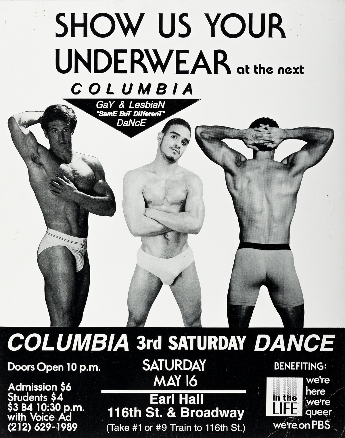 DESIGNER UNKNOWN Show Us Your Underwear / At The Next Columbia Gay and Lesbian Same But Different Dance.